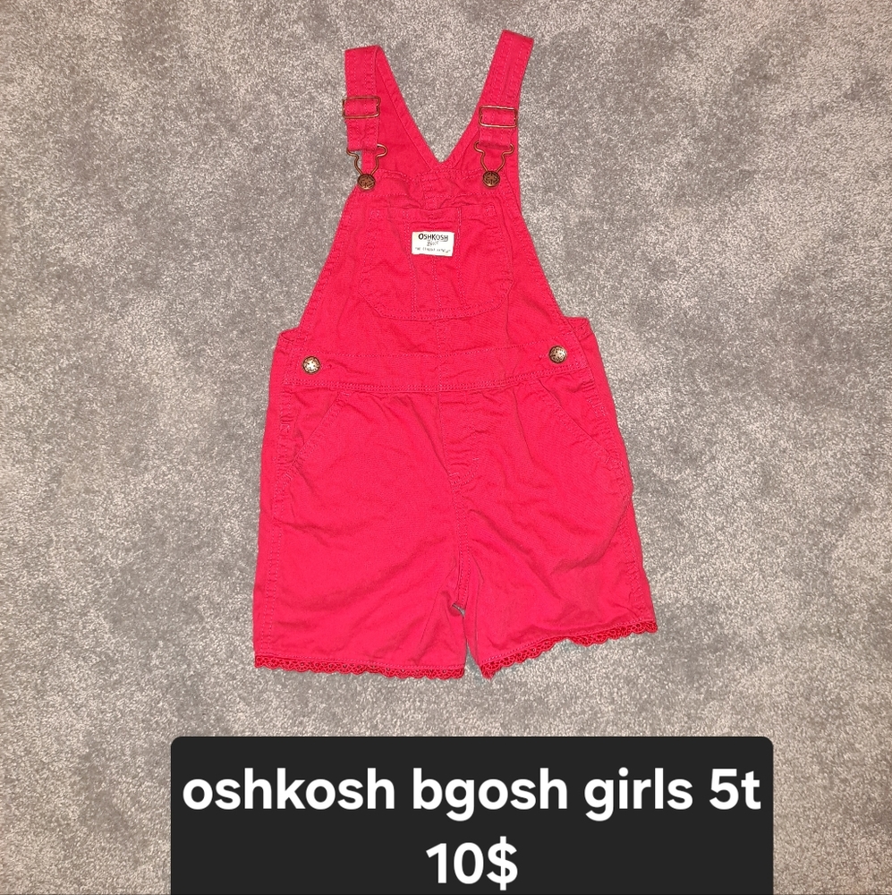 OshKosh B'gosh Girls Red Overalls